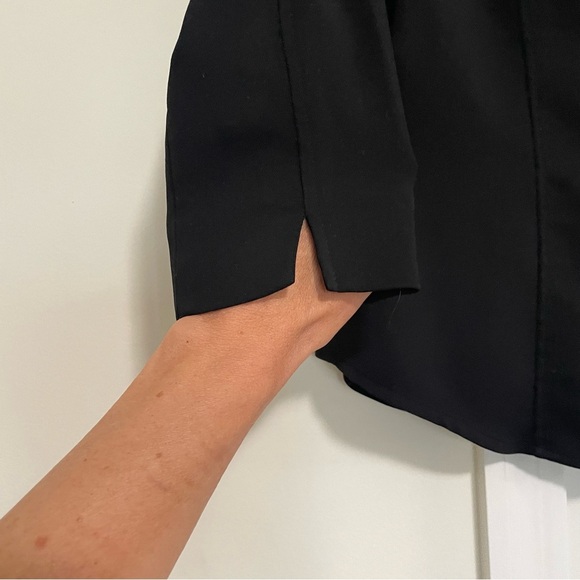 Yansi Fugel Women's Black Button Down Blouse w/ Collar Size XS - Picture 5 of 8